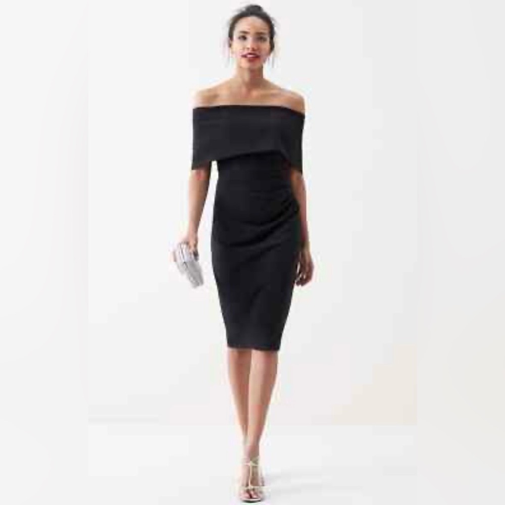 NWT Vince Camuto Popover Dress in Black Size 2